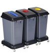 Σετ Τριών Κάδων Ανακύκλωσης Με Ρόδες 3x60L 5427333