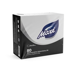 Χαρτοπετσέτα Πολυτελείας Λευκή Maxi 33x33 2Φ. 80τεμ.
