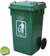 RAM Κάδος Πράσινος - Με Καπάκι Και Ρόδες 120L 8800121