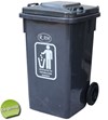 RAM Κάδος Γκρι - Με Καπάκι Και Ρόδες 120L 8800123