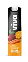 Viva 100% Φυσικός Χυμός Πορτοκάλι - Μήλο - Καρότο 1L